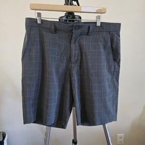 3/$70 Haggar Gray Flat Front Shorts Casual Style